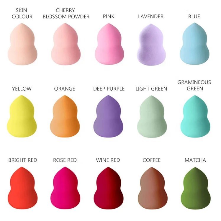 Private Label Non Latex Bevelled Teardrop Make Up Blending Vegan Sponge  Big Cut Beauty Sponge Blender Puff