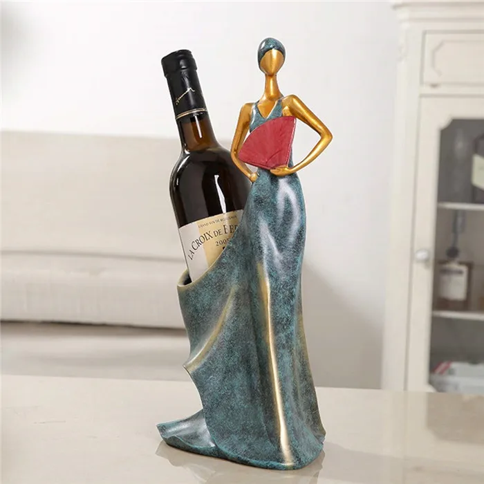 
polyresin wine bottle holder resin Wine Holder Tall Drink Giraffe Animal Tabletop Single Wine Accessory Bottle Holder Women &nbsp;Wine Bottle Holder