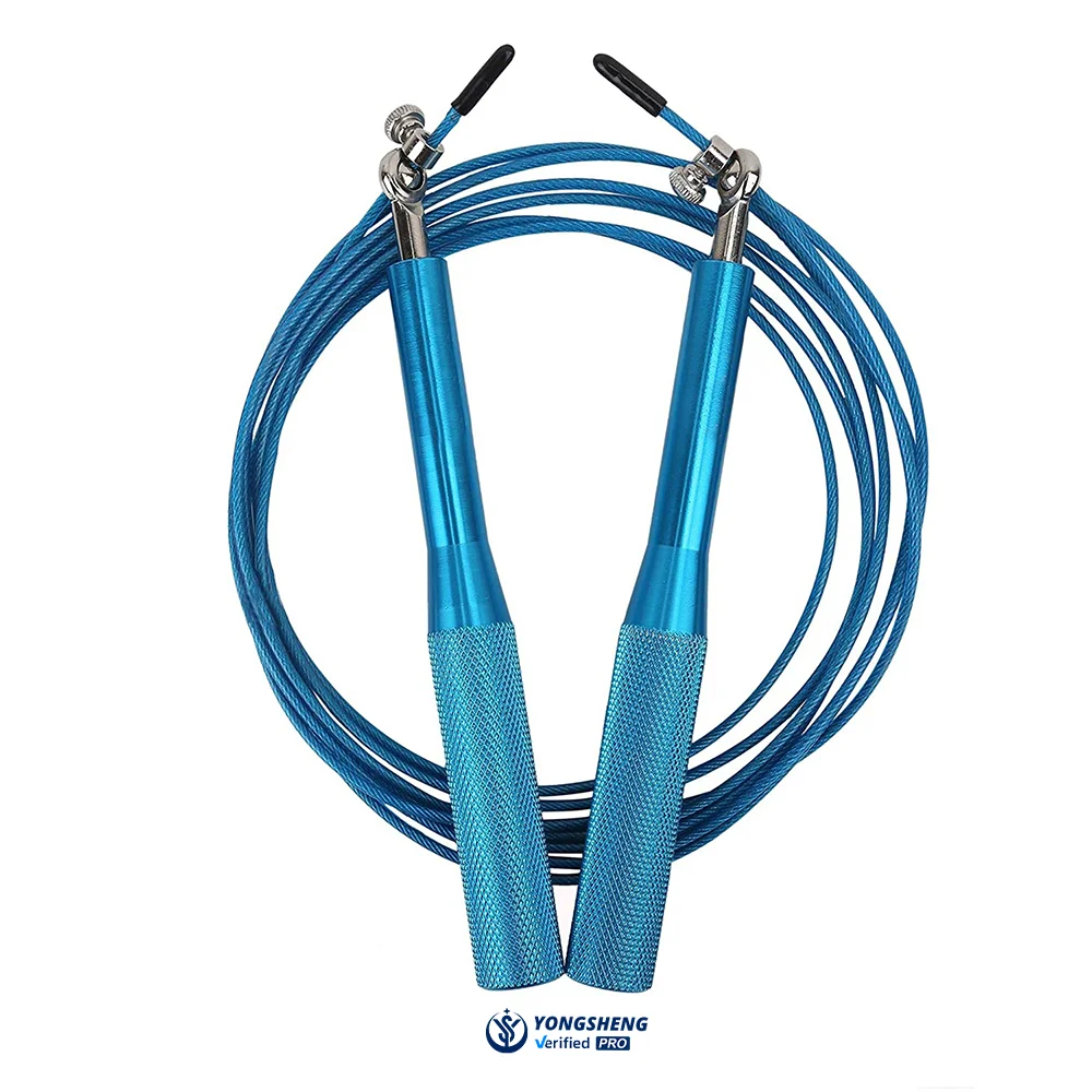 Custom Logo Free Adjustable Fitness Metal Aluminium Bearing Speed Skipping Jump Rope Aluminum Handle New Speed Jump Ropes