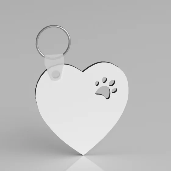 Customized Heart Shaped sublimation Wood Keychain