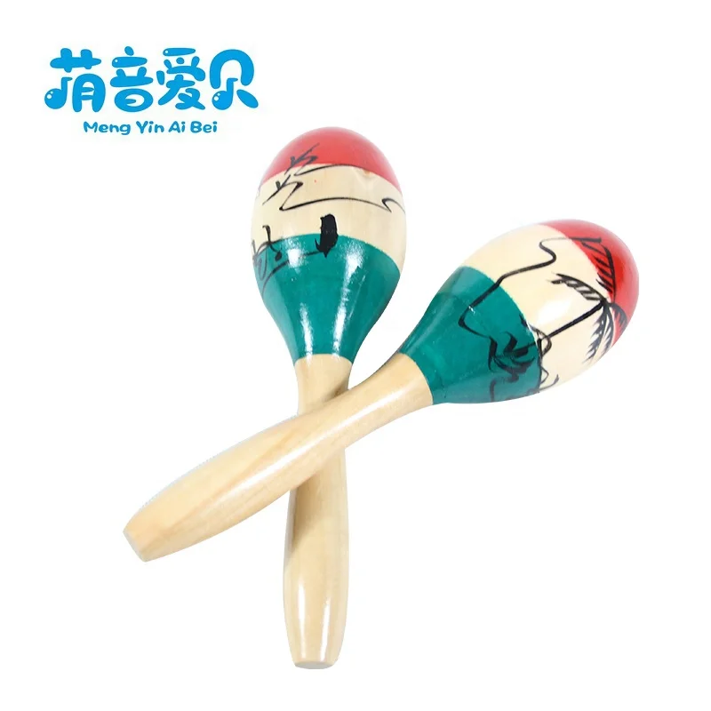 musical toys cheap price baby wooden maracas