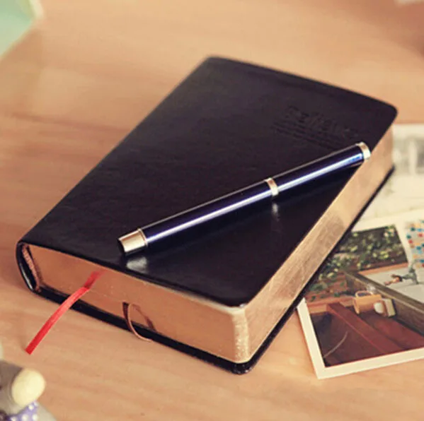 Thick Genuine Leather Journal Book 400 Pages 165mm*115mm*40mm Blank Paper Sketchbook Hand Made Band Notebook