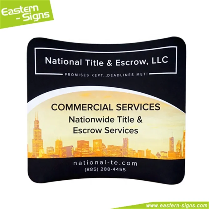 Custom folding aluminum fabric curved shape event trade show photo booth photography backdrop