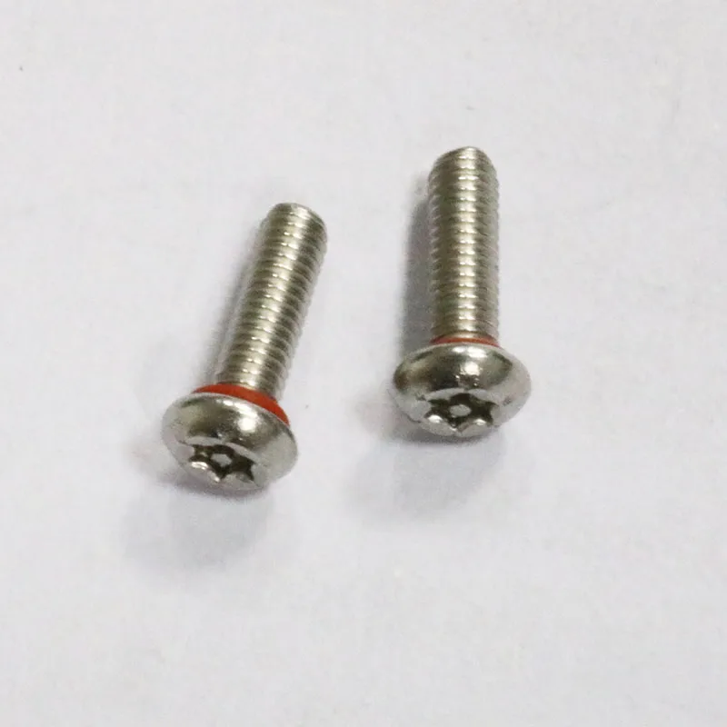 Waterproof Stainless Steel Metal Screw Fastener Machine Thread #8-32 Torx Safety Screw with O Ring Self Sealing Screw