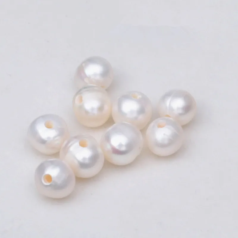 Loose DIY gemstone beads large 1.5 mm hole freshwater naturals pearls 100%