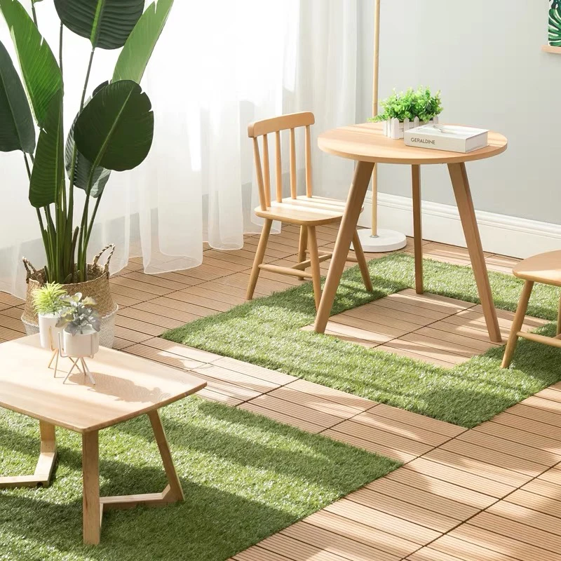 How sales!! 2015 Artificial grass  interlocking WPC diy Tiles (CE,FSC ,SGS)