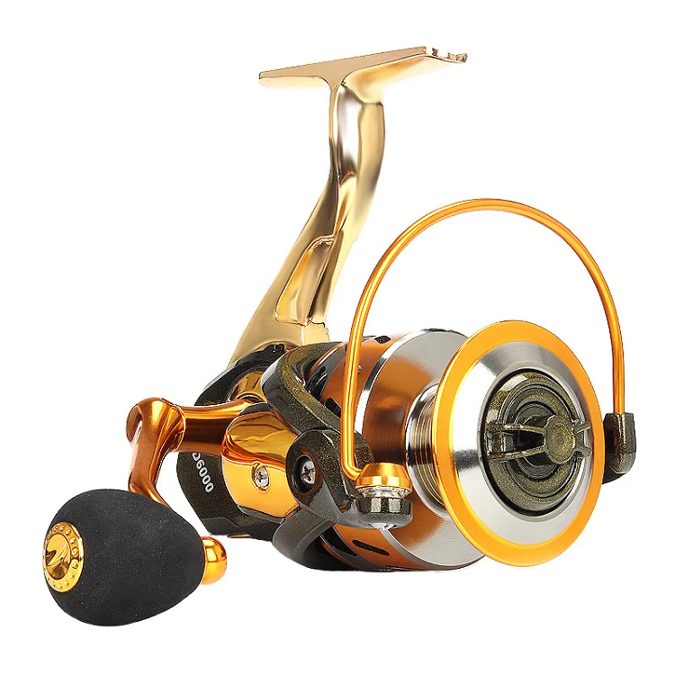 JETSHARK 13+1BB High Speed Ratio5.0:1Spinning Fishing Reel All Metal JD1000-6000Series 20KG Braking force sea fishing wheel