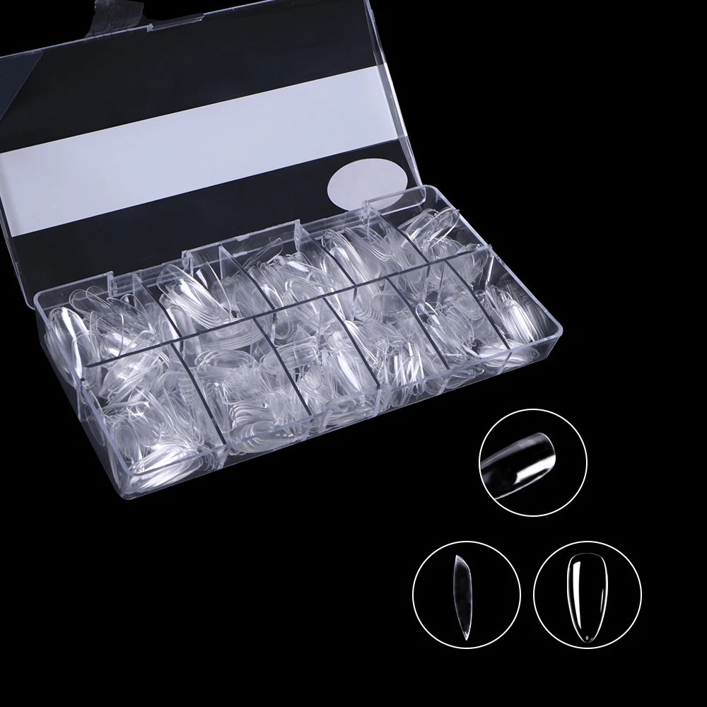 Оптовая продажа, высокое качество, 504 шт., прозрачные накладные ногти, искусственные накладные ногти, поставщик накладных ногтей