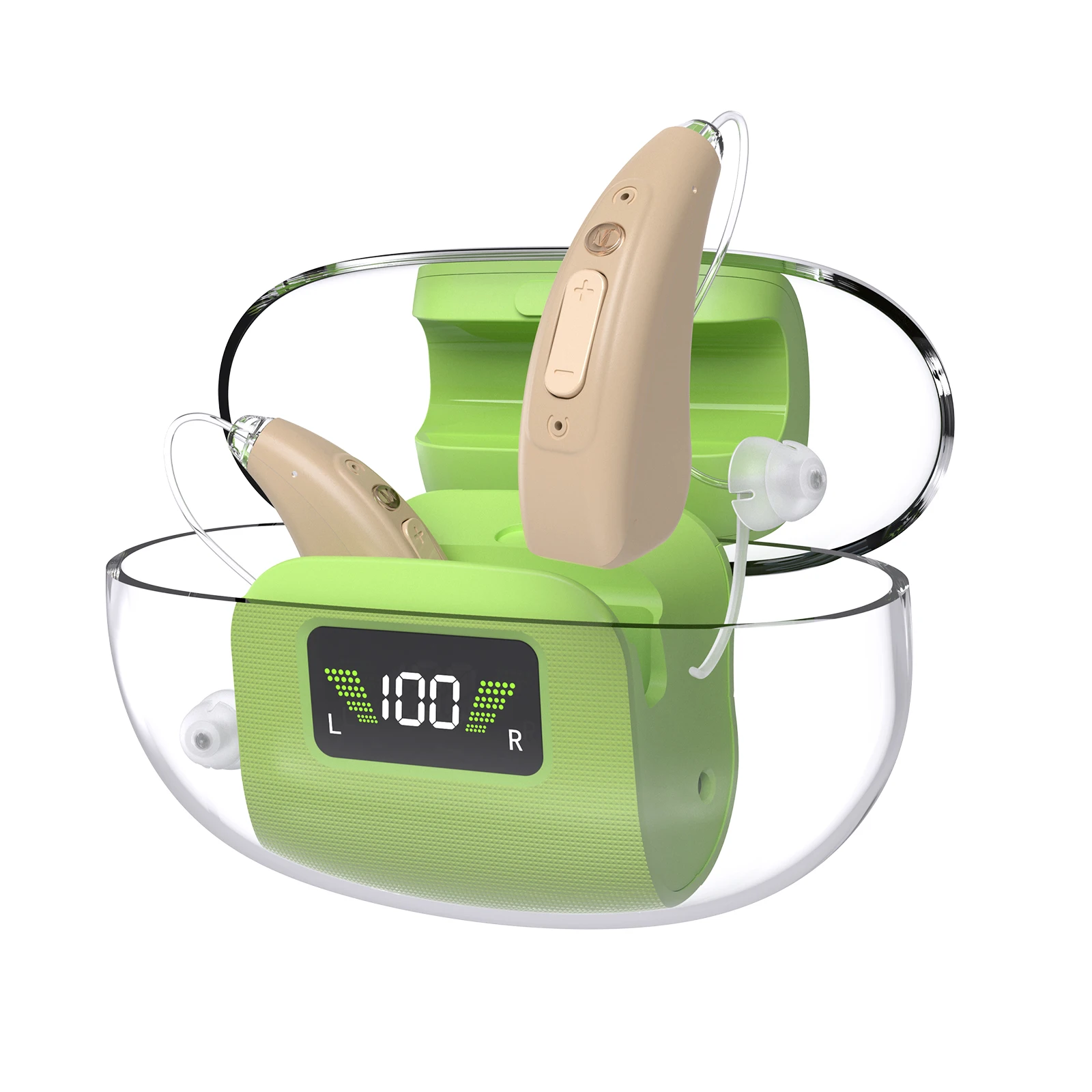 High-end rechargeable digital BTE hearing aid price list fashionable wireless hearing aid for deafness best hearing aid price