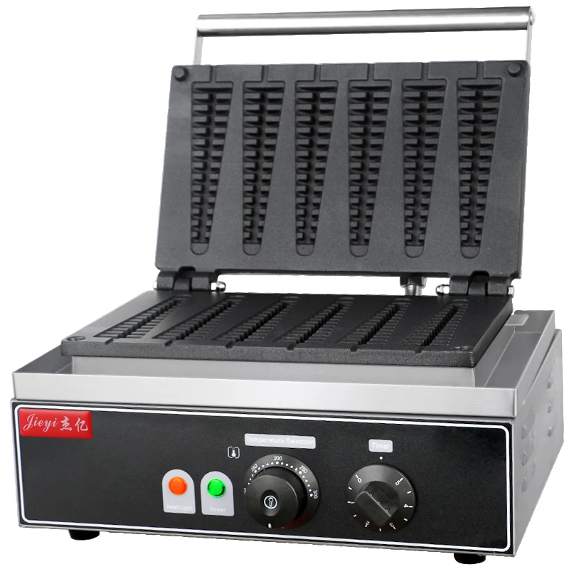 
Waffle oven of six grid pine machine 