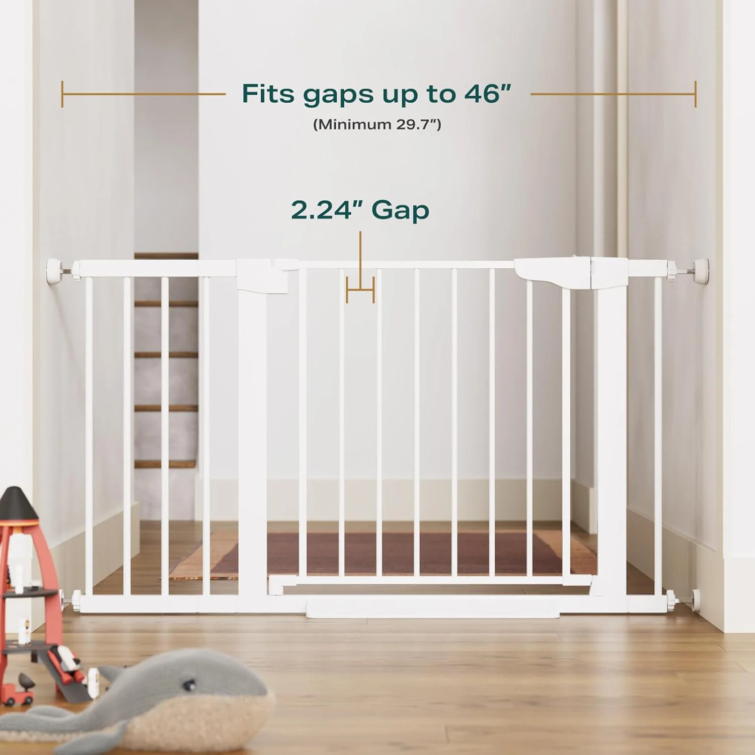 Durable Multifunctional Retractable Baby Safety Gate High Quality Steel Plastic Kitchen Toilet Playground Use Pet Friendliness
