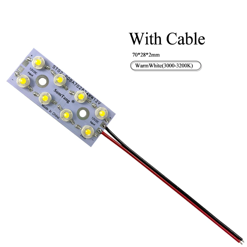 Bridgelux LED Chip  DC Custom PCBA LED for camping for car 8-24W 8PCS 1-3W LED 500-1400mA