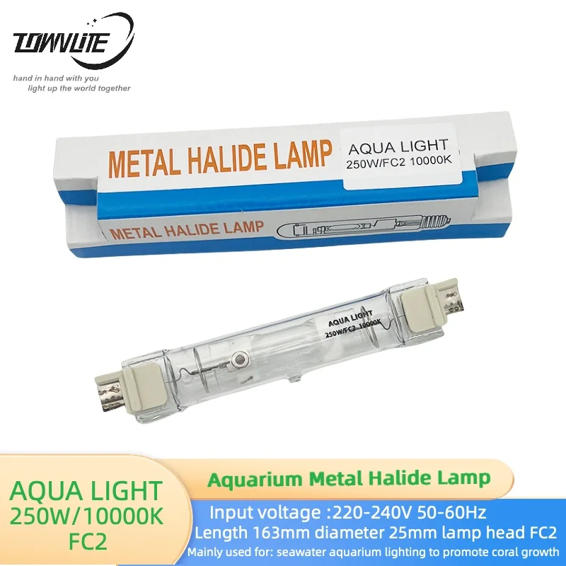 Double end Metal Halide Lamp  Aquarium lighting 250w/FC2 10000K to promote coral rapid growth of water aquarium