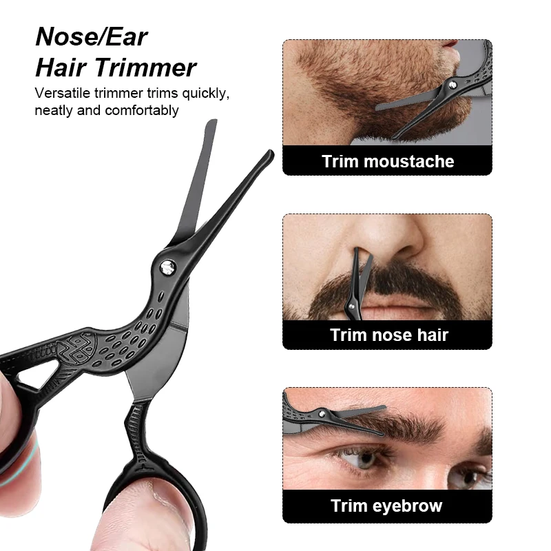 Professional Stainless Steel Rounded Tip Cuticle Scissors Vintage Stork Beauty Grooming Scissors For Eyebrow Nose Hair
