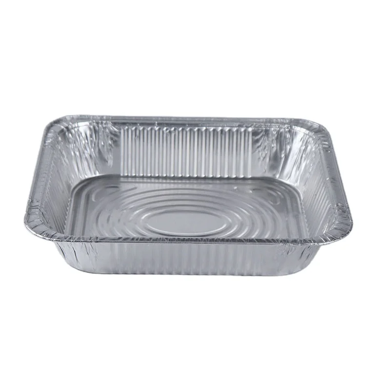 Fast food packing 750 ml aluminum tray 750 ml aluminum tray with lid aluminum bakery trays