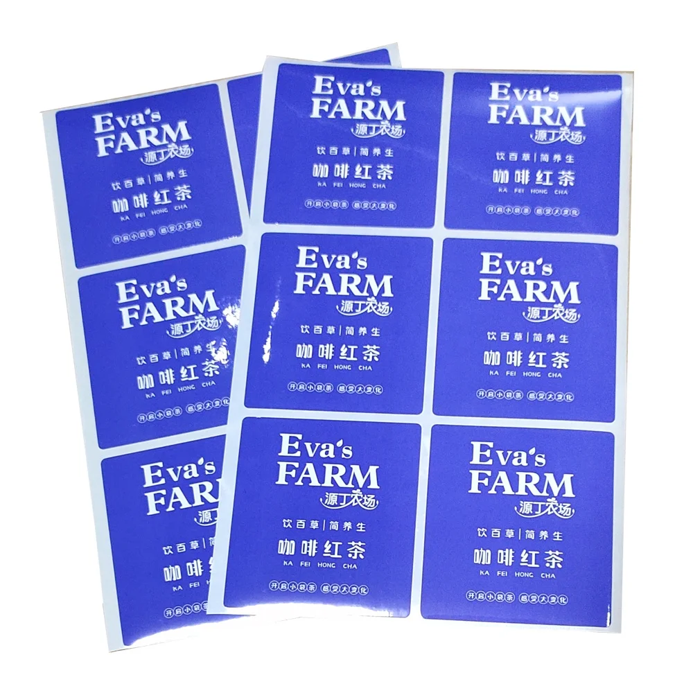 Eco Friendly Customized Logo Printing Adhesive Label Stickers Sheet