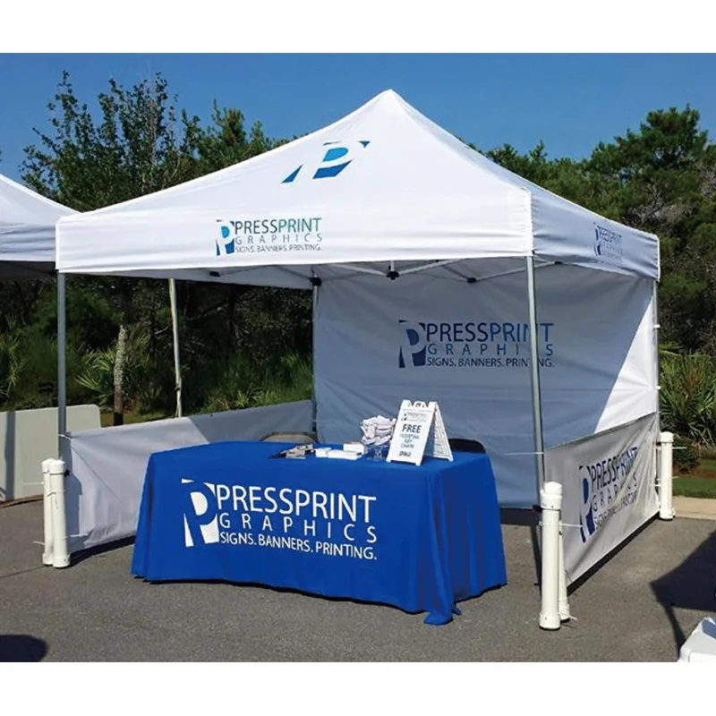 Custom printed 4st 6ft 8ft trade show table throw fitted custom printed standard table cover with Logo for Business Events