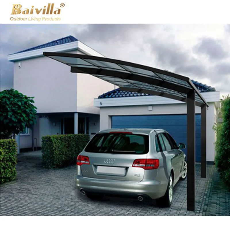 Custom High Quality Waterproof Aluminium Carports Type Car Carport With Material Design