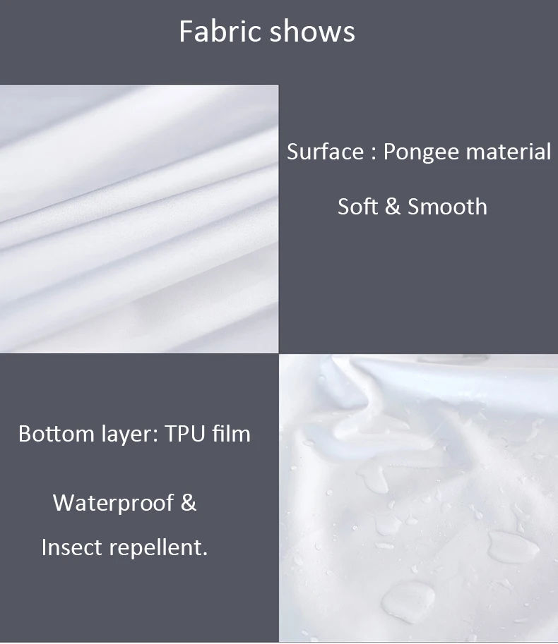 Waterproof Bedding Mattress Protector Bed Cover Solid Color Warm Fitted Sheet