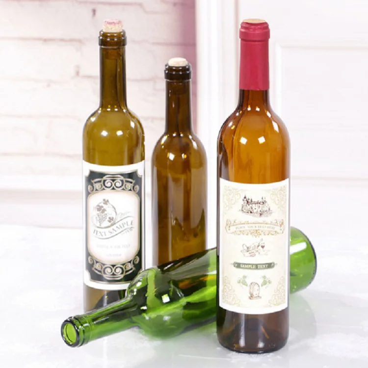 Factory Custom Shape Produced Red Wine bottle Empty Packaging 500ml Glass Wine Bottle Mould Custom Wine Bottle