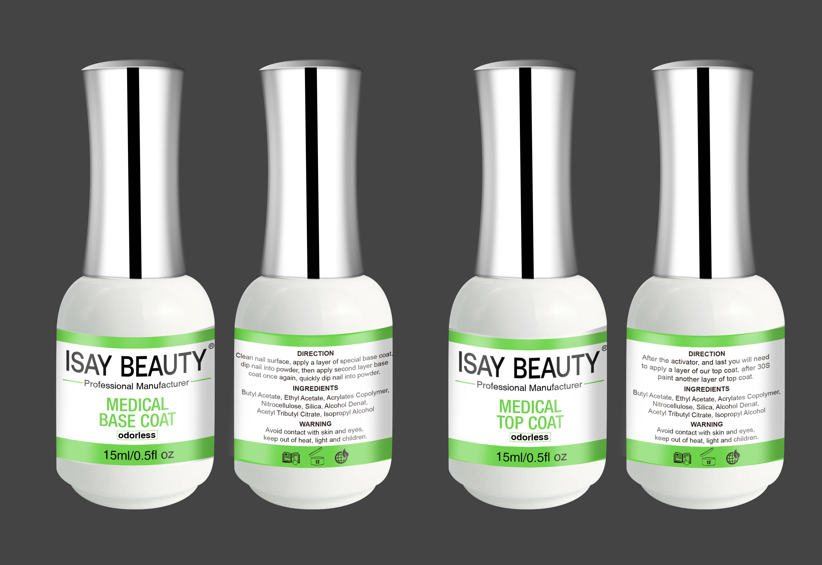 2022 New Formula Odorless Base Coat and Top Coat No Smell Dipping Liquids
