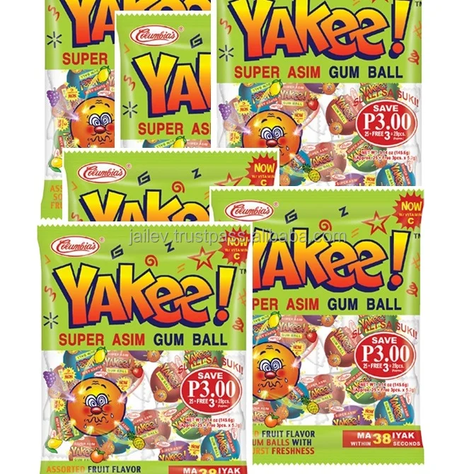 
Best Selling Sour Cry Candy Yakee Gum ball Philippine Made 