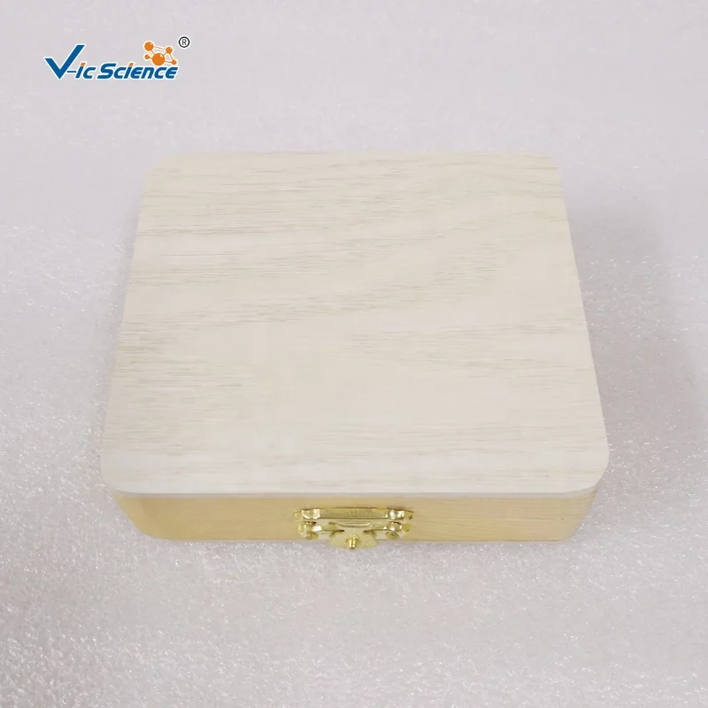 The wooden microscope slides box can hold 15pcs biological microscope prepared slides