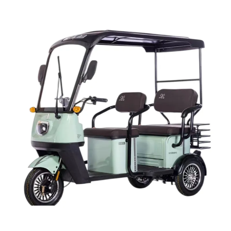 2.2m length electric mobility taxi tricycle passenger electric tricycle with roof