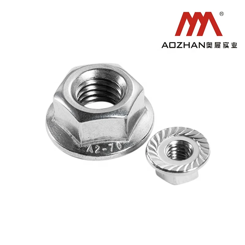 Manufacturer production DIN6923 304 Hexagon flange nut Customization