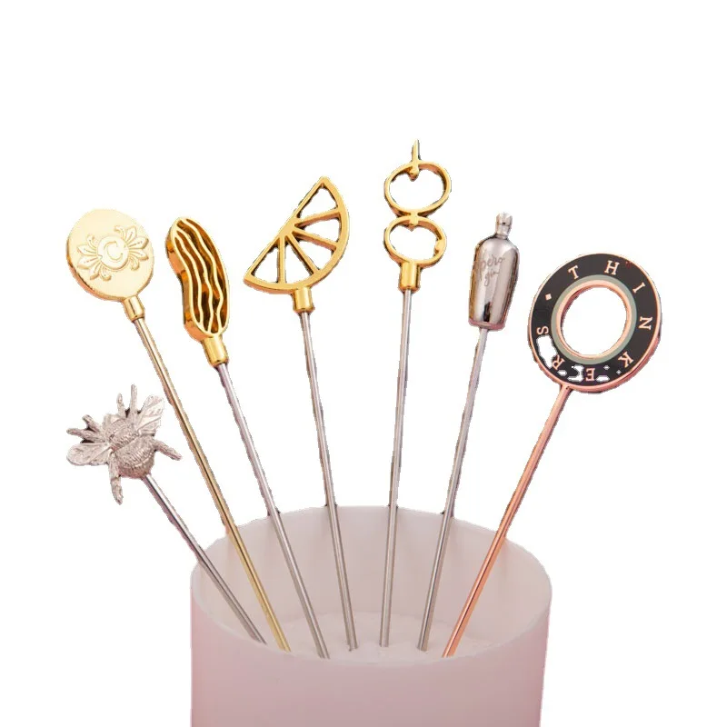 Cocktail Picks Stainless Steel Martini Picks Reusable Animal Shape Horse Lion etc