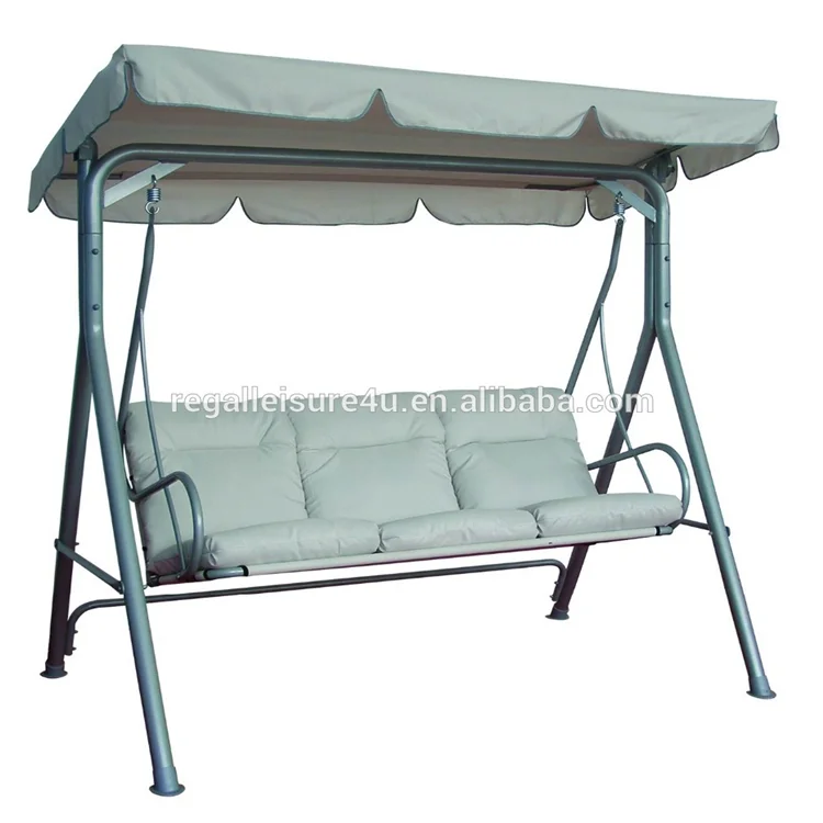 3 Seater Patio Metal Swinging Seat Bench Garden Swing Chair RLC097-4