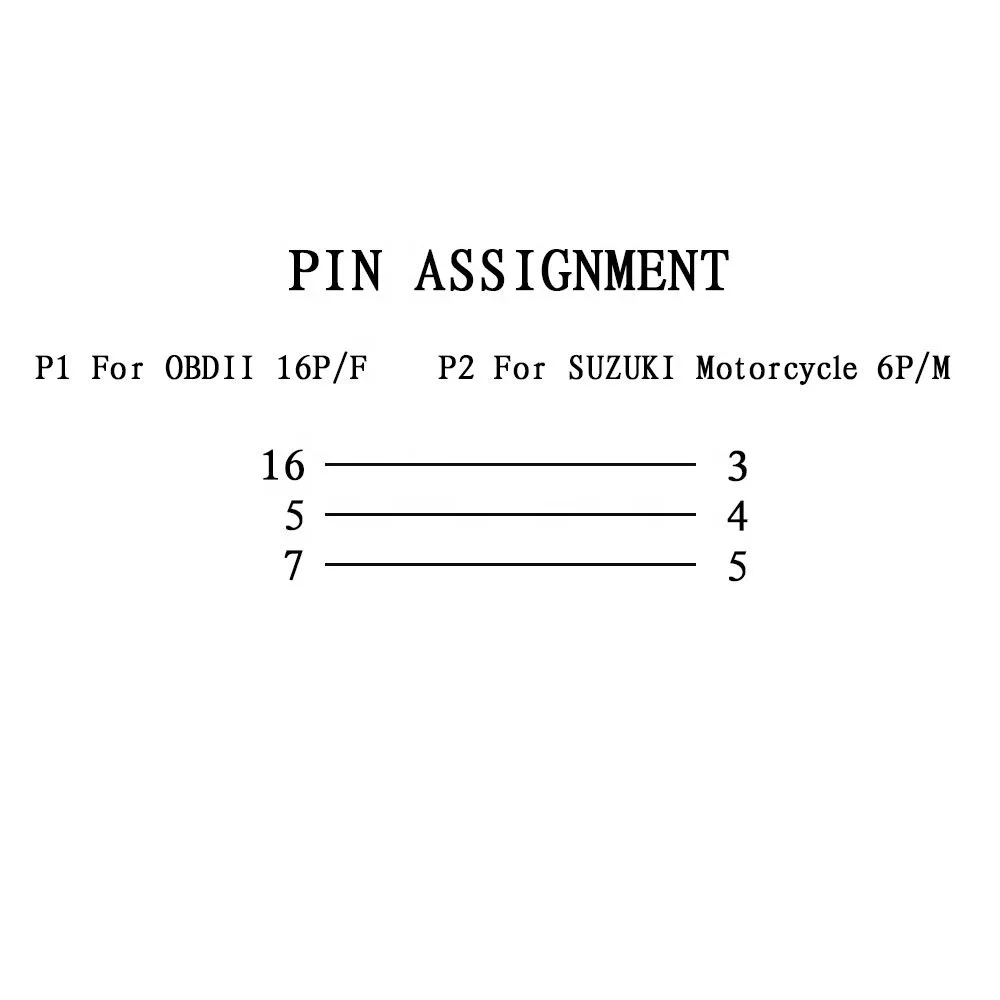 Wholesale OBD2 16 pin to 6 Pin OBD adapter for SUZUKI motorcycle Motorbike diagnostic OBDII Cable