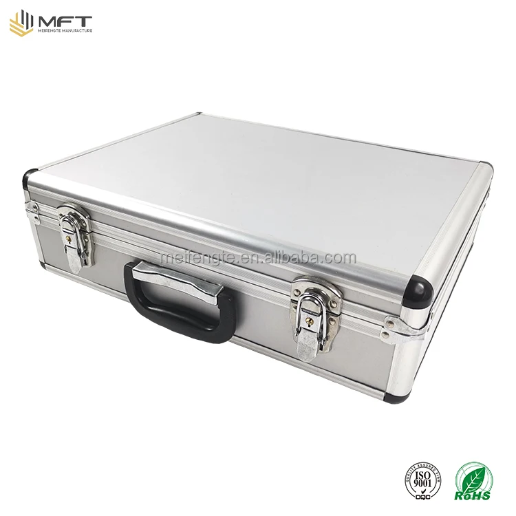 Carry on Hard Aluminum Case Gray color Box Suitcase with custom foam for Medical devices or other devices