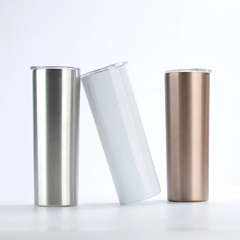 
Warehouse wholesale stainless steel 20 oz straight tube tight-fitting sublimation cup with lid and straw car water cup 