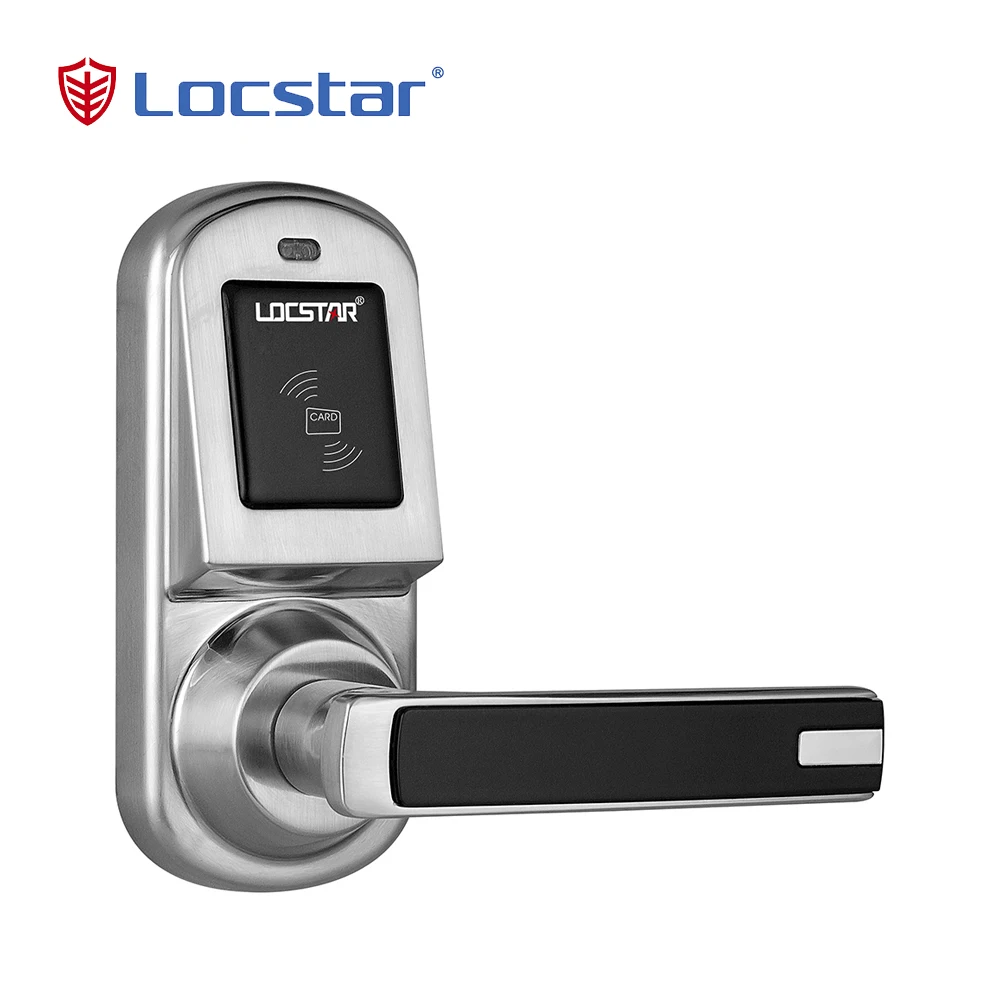 Locstar Knob Lock Wooden Door Offline Single Latch Electronic RF Key Card Smart Hotel Locking System RFID Hotel Lock