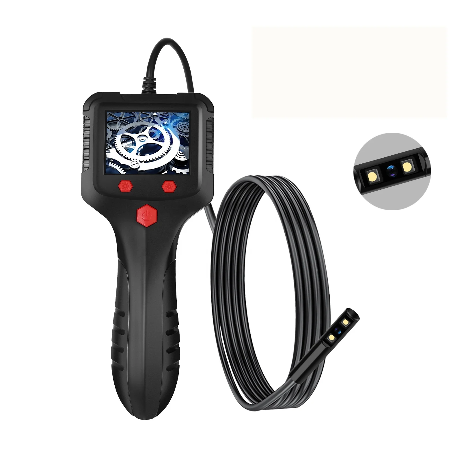 New Launch 1080P Endoscope  Camera HD Video Inspection Borescope with IPS Screen 6 Bright LED Light for Car,Air Conditioner