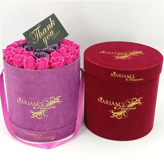Flower Preserved Box Hat Flower Box for Florist Supplies