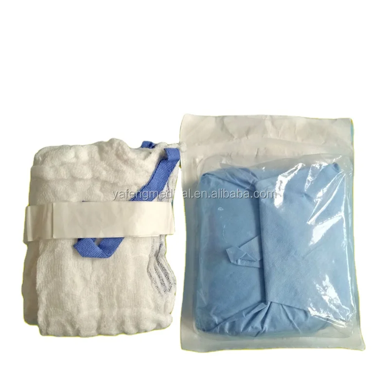 EO sterile double paper packing medical surgical lap sponge