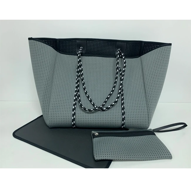 Wholesale Neoprene Tote Large Designer Beach Tote Bag for Women Ladies Girls Men Travel Shopping Shoulder Handbag