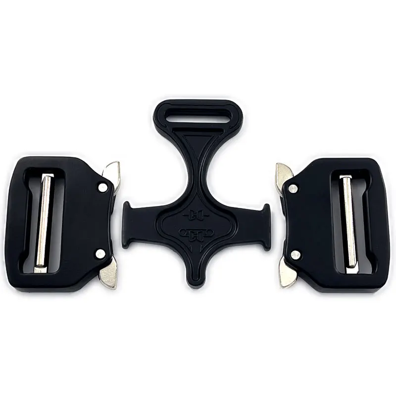 Vest Collar Zinc Alloy Rope Strap 3 Point 3 Way Side  Tactical Metal Buckle Quick Release Clip