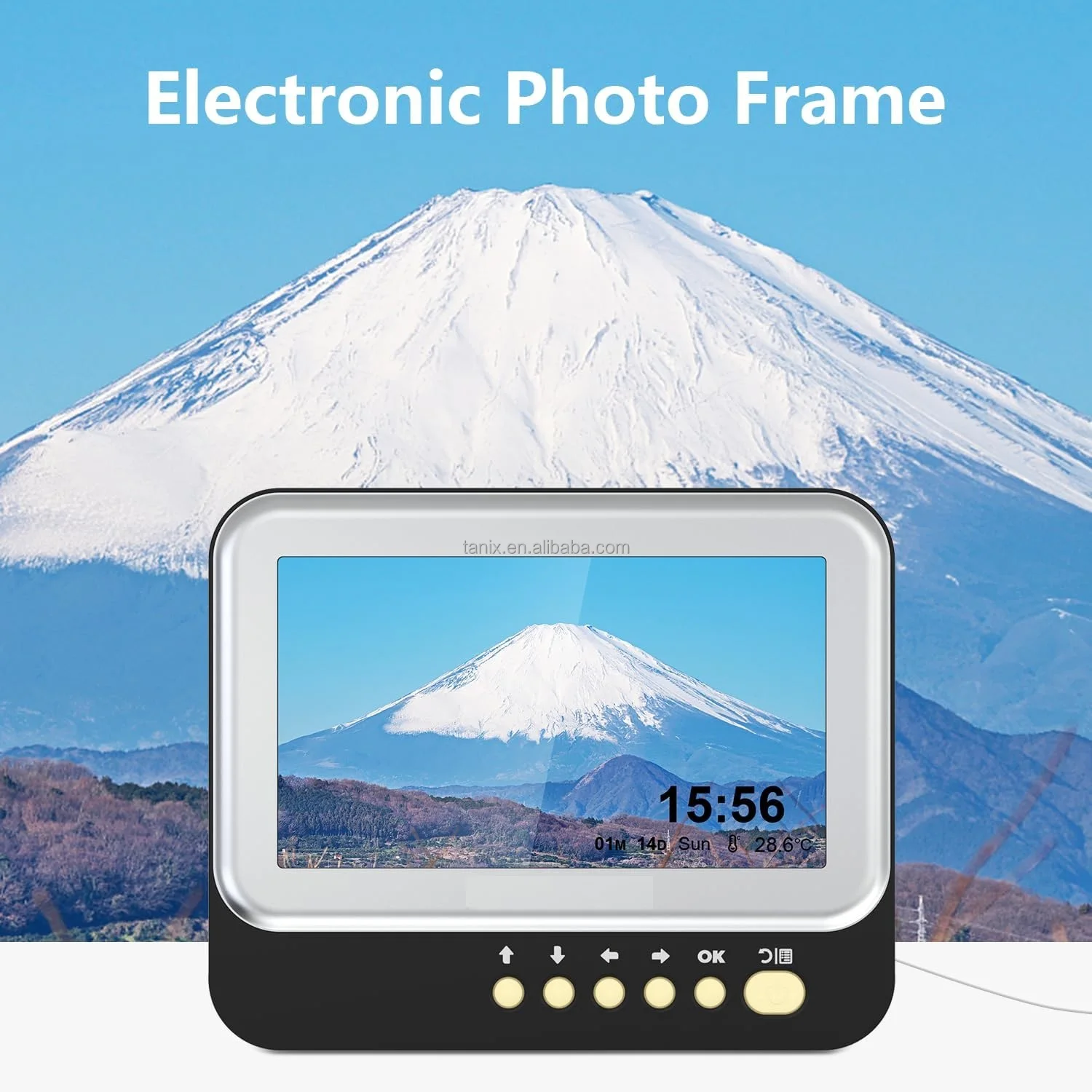 Wholesale 7 Inch Led Digital Photo Display Electronic Picture Play Video Frame LCD Frame Calendar Table Clocks