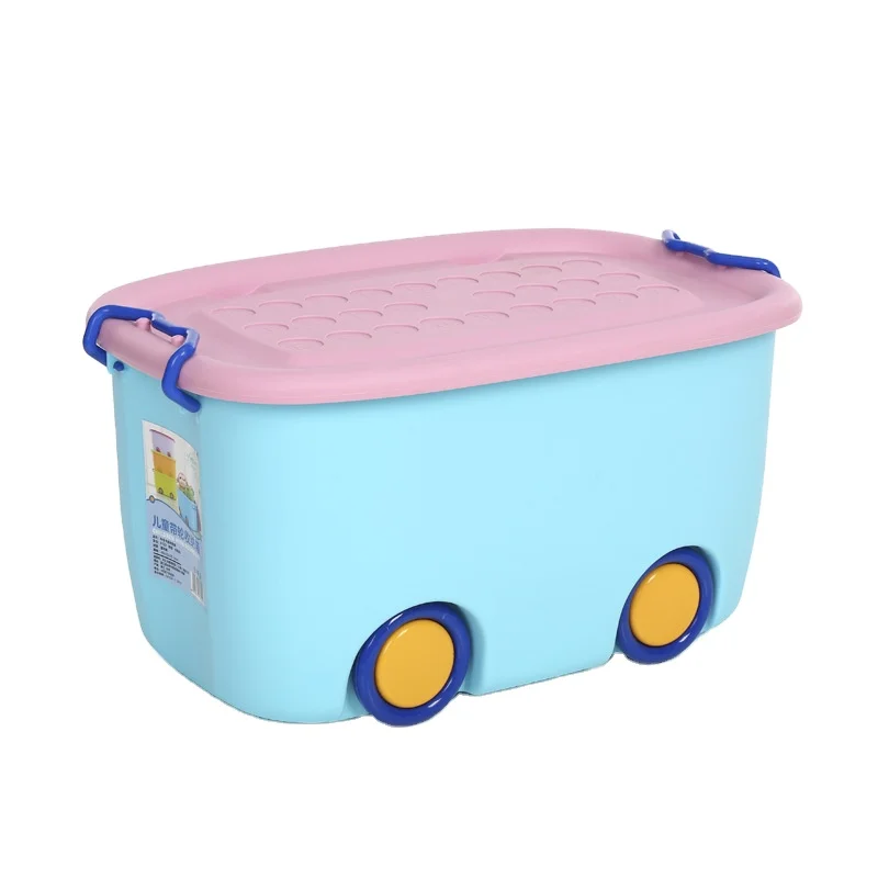 
Extra Large Children Cartoon PP Material Toy Storage Box plastic storage containers with wheels 