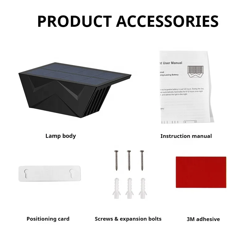 Hot Sale IP65 Waterproof LED Solar Wall Lamp for Outdoor Garden ABS Body up and down Light Sensor Street Usage Wall Light