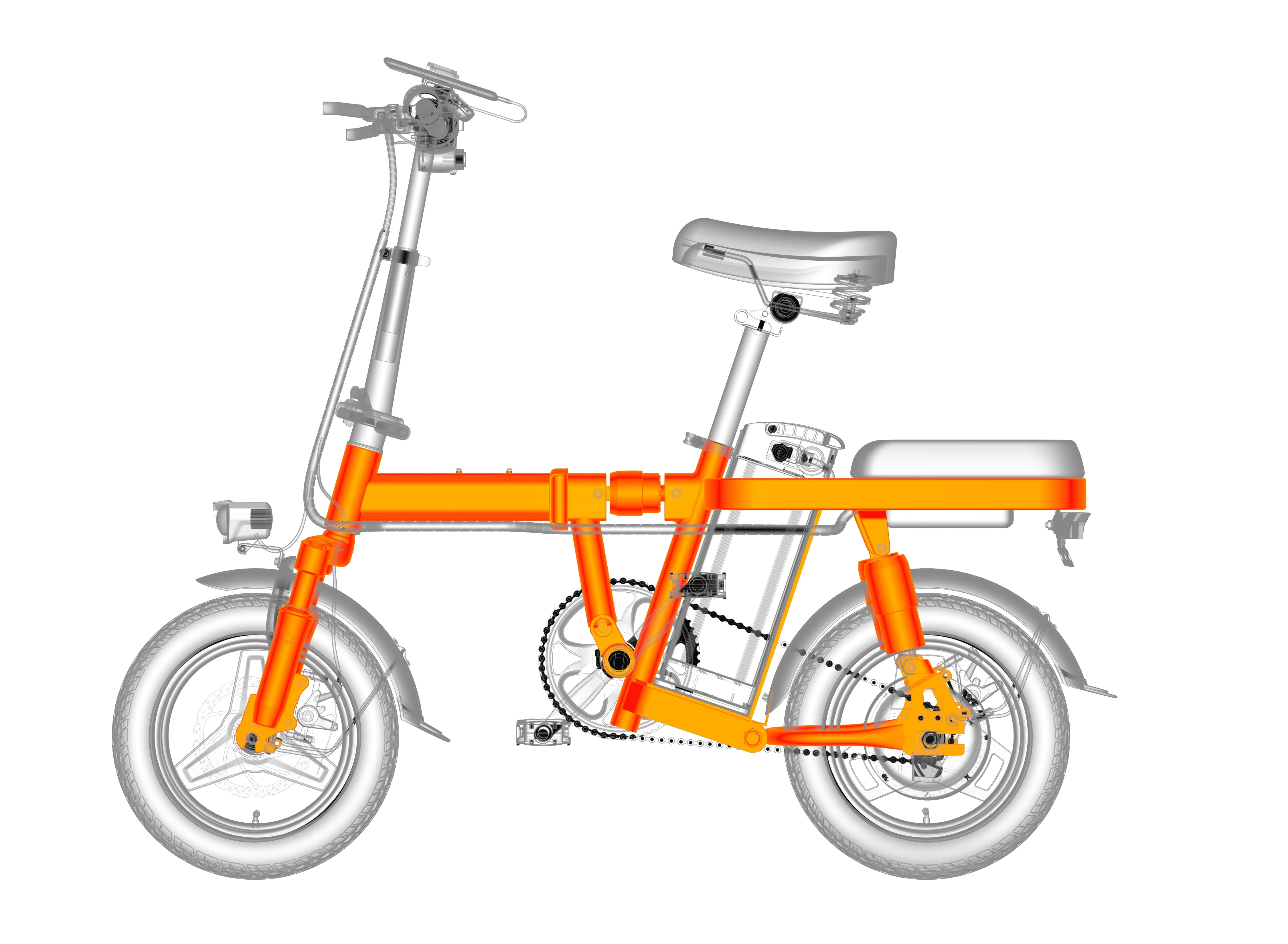 EU warehouse dropshipping 350W Engwe T14 25KM/H 48V10Ah Folding light city road E Ebike bike Electric bicycle