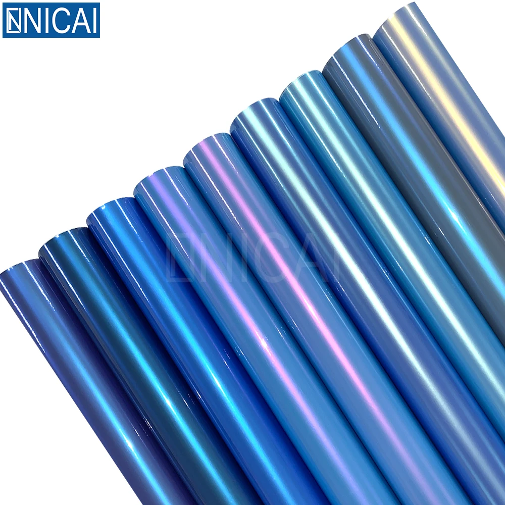 NICAI Premium Car Wrap Vinyl  Self Adhesive Vinyl Film Candy Purple Color Change Vinyl Stickers Car Wrapping Film