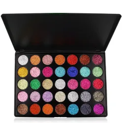 Wholesale Makeup 35 Colors Glitter Plastic Eyeshadow Palette