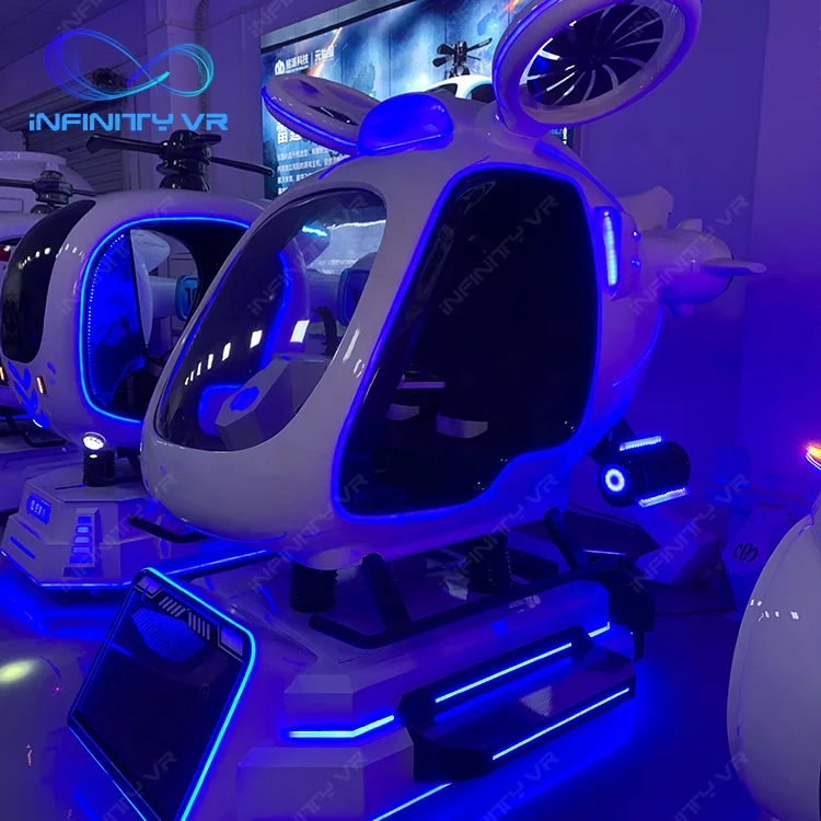 2024 New Vr Plane Shape Design Vr Airplane Games Equipment Vr Helicopter Flight Simulator Virtual Reality Simulation Rides