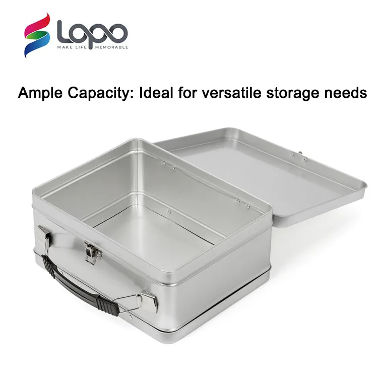 Wholesale Blank Diy Personalized Rectangular Portable Heated Reusable Sublimation Metal Lunch Box With Aluminum Sheet