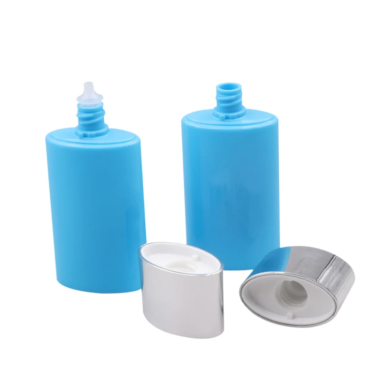 Customized package PP plastic 50g body Lotion Bottle Cosmetic Sun Cream container Sunscreen empty bottle with cap