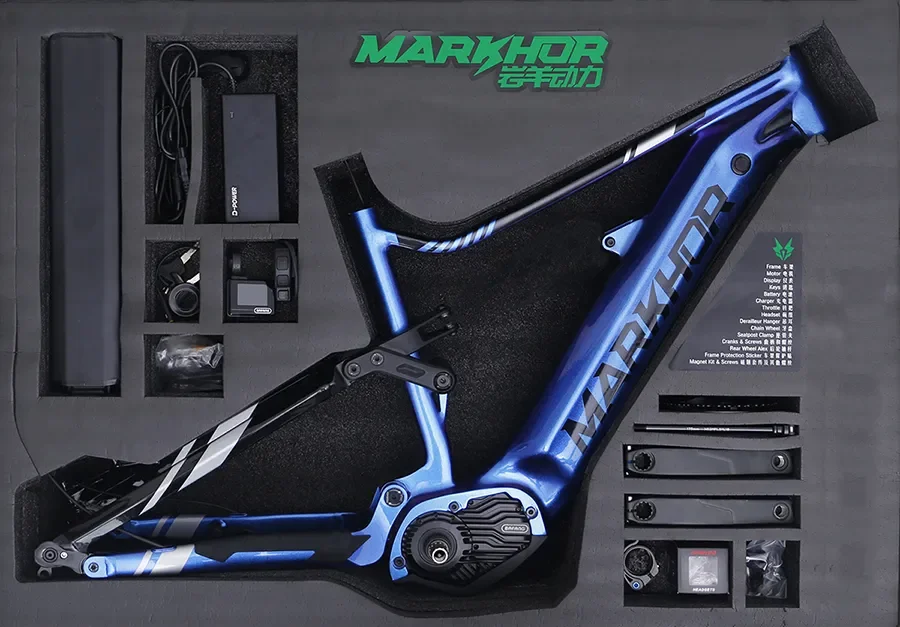 Markhor Rocket EMTB Frame Kit Aluminium Alloy Full Suspension Bafang M510 M560 M600 Mid Motor 27.5*2.6 Enduro AM Ebike Frame